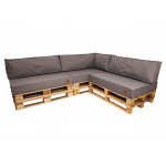 Paletové sedenie Golden Garden GG06 - Podsedáky a Vankúše 3ks × 120/80/15 + 3ks x 120cm/40cm/15cm + 1ks 60/40/15 - svetlá melanž 1